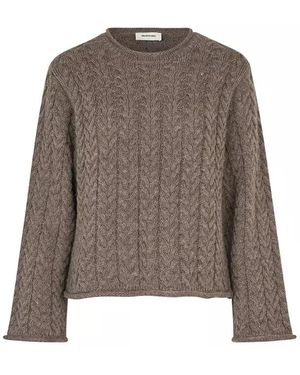 Modström Strick O-Neck Pullover Mit Box Fit - Braun