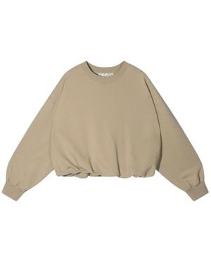 10Days Gefalteter Pullover Mit Baseball-Patch - Natur