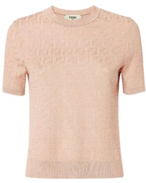 Fendi Round-Neck Knitwear - Naturel