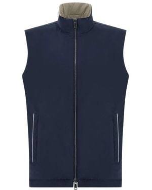 Paul & Shark Jassen ,Blauw ,Omkeerbaar High-Neck Vest