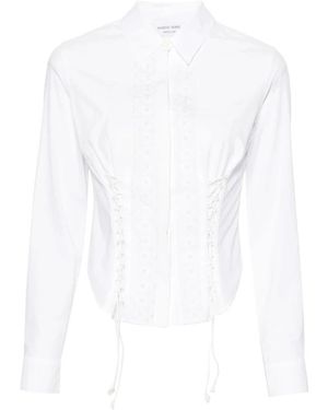 Marine Serre Overhemden ,Wit ,Katoen Huishoudelijk Katoenen Shirt