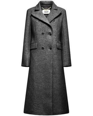 Silvian Heach Cappotto Doppiopetto Lungo - Schwarz