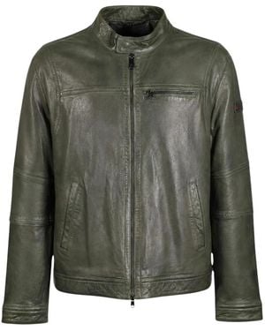 Peuterey Leren Jas - Groen