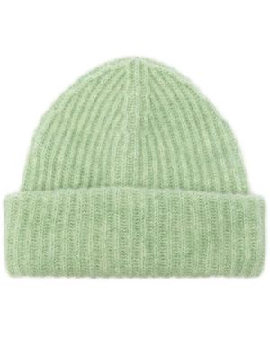 Roberto Collina Rippstrick-Beanie - Grün