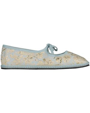 Vibi Venezia Schoenen ,Veelkleurig ,Brigitte Jacquard Ballet Flat - Blauw