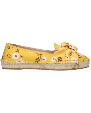 Miu Miu Gelbe Stoff-Espadrille Mit Frontdetail