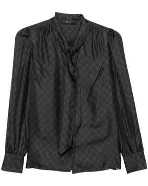 Gucci Fiocco Collo Blouse - Zwart