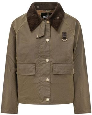 Barbour Jassen ,Groen ,Katoen Spey Slim Waxed Jacket