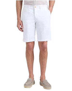 Harmont & Blaine Korte Broeken ,Wit ,Katoen Bermuda Shorts