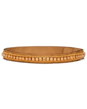 Oltre Grosgrain Gürtel Mit Schmucksteinen - Braun