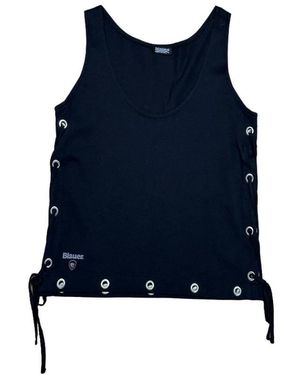 Blauer Mouwloze Top - Blauw