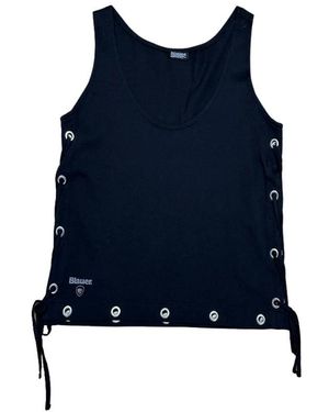 Blauer Sleeveless Top - Blau