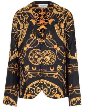 Marine Serre Jassen ,Veelkleurig ,Blazers - Zwart