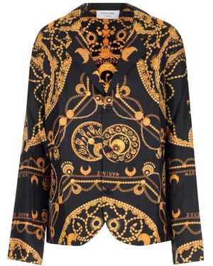 Marine Serre Jassen ,Veelkleurig ,Blazers - Zwart