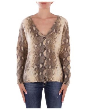 SOLOTRE Cardigan Scollo V - Naturel