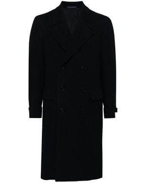 Caruso Double-Breasted Coats - Black