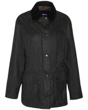 Barbour Jassen ,Groen ,Katoen Beadnell Waxed Jacket - Zwart