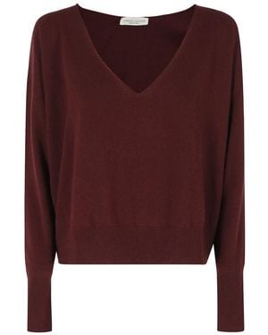 Roberto Collina V-Neck Strickware - Lila