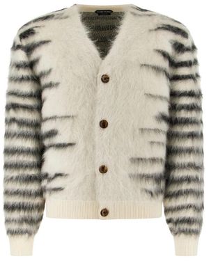 Tom Ford Mohair- Und Wollstrickjacke - Natur