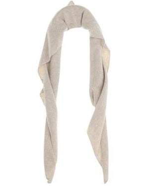 Brunello Cucinelli Accessoires ,Kasjmier Cashmere Blend Sjaal Met Monogram Detail - Wit