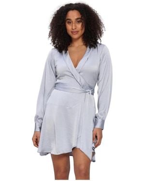 Notre-v Kleedjes ,Blauw ,Leer Nv-Hantie Wrap Dress