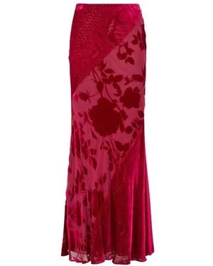 Roberto Cavalli Maxi Skirts - Red