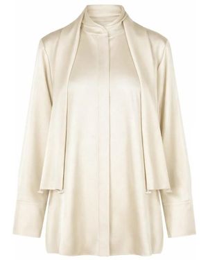Jil Sander Overhemden ,Leer Shirt With Balls - Naturel