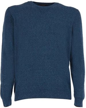 Slowear Round-Neck Knitwear - Bleu