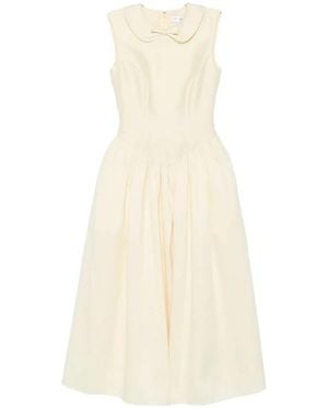 Self-Portrait Pf26-077Ma-Y Midi Kleid - Natur