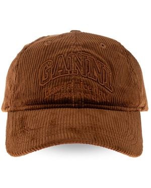 Ganni Corduroy Cap - Bruin