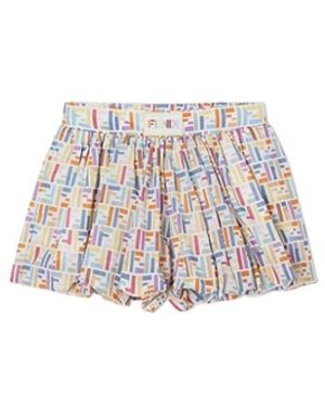 Fendi Korte Broeken ,Veelkleurig ,Katoen Short Shorts - Wit