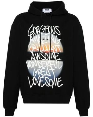 MSGM Hoodies - Negro