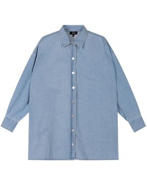 Alix The Label Woven Mix Denim Blouse - Blauw