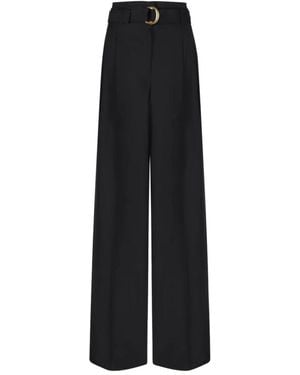 Max Mara Broeken ,Zwart ,Wide-Leg Tailored Broeken