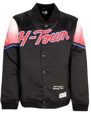 KTZ Jassen ,Zwart ,Leer Nba Ce Snap Satin Jacket Houroc