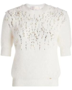 Genny Round-Neck Knitwear - White