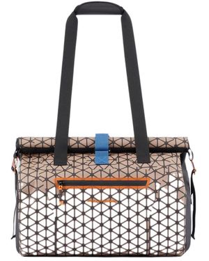 Piquadro Tassen ,Polyester Waterdichte Duffle Bag Met Uitbreidbaar Roltopsluiting - Zwart