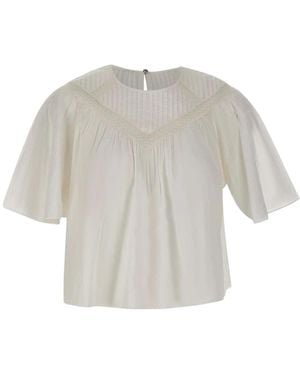 BOSS Overhemden ,Wit ,Katoen Benzy Blouse - Grijs