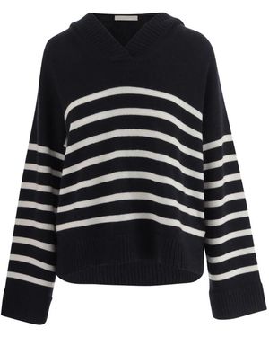 Allude V-Neck Knitwear - Black