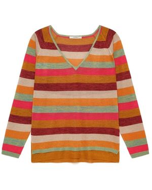 Maliparmi V-Neck Knitwear - Naranja