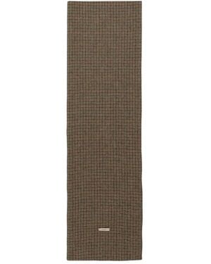 Autry Accessoires ,Bruin ,Wol Gewatteerde Geruite Sjaal
