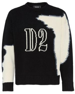 DSquared² Round-Neck Knitwear - Black