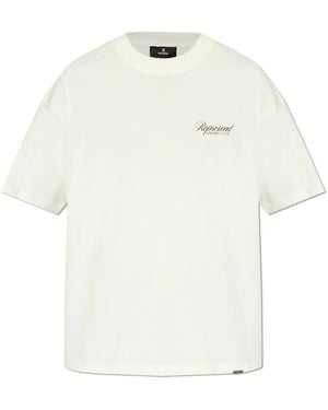 Represent Tops ,Katoen Owners Club Script T-Shirt - Wit