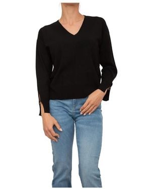 Nenette V-Neck Knitwear - Black