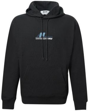 MSGM Hoodies & Sweatvesten ,Zwart ,Katoen Sweaters