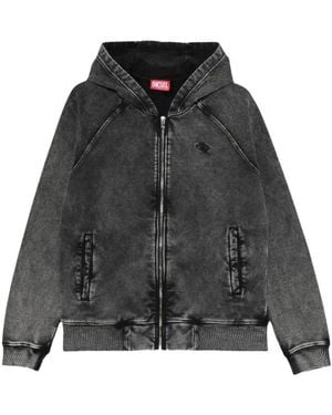 DIESEL Kapuzenjacke Mit Reißverschluss - Schwarz