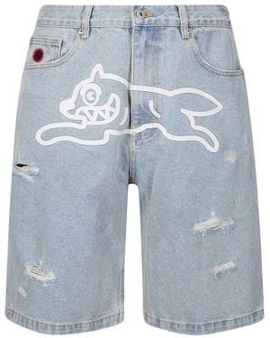 ICECREAM Denim Shorts - Blue