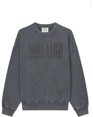 Mads Nørgaard Cool Print Sweatshirt Gewassen Zwart - Grijs