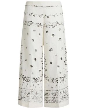 Alberta Ferretti Cropped Trousers - White