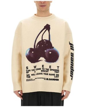 Jil Sander Round-Neck Knitwear - Natural